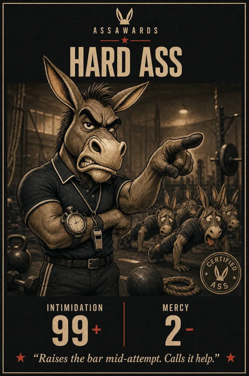Hard Ass certified ass award title card