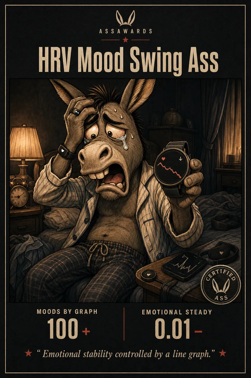 HRV Mood Swing Ass certified ass award title card