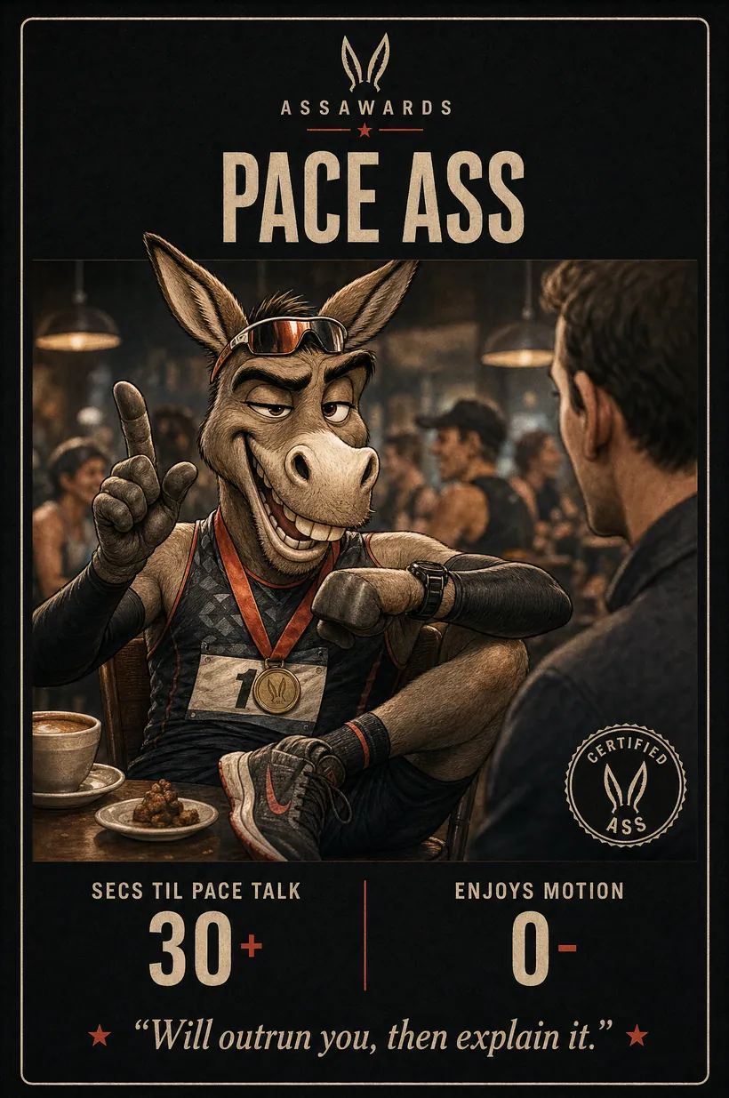 Pace Ass certified ass award title card