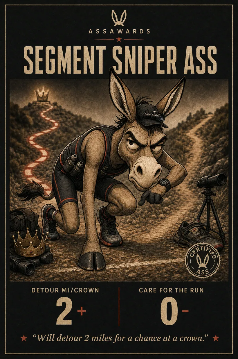 Segment Sniper Ass certified ass award title card