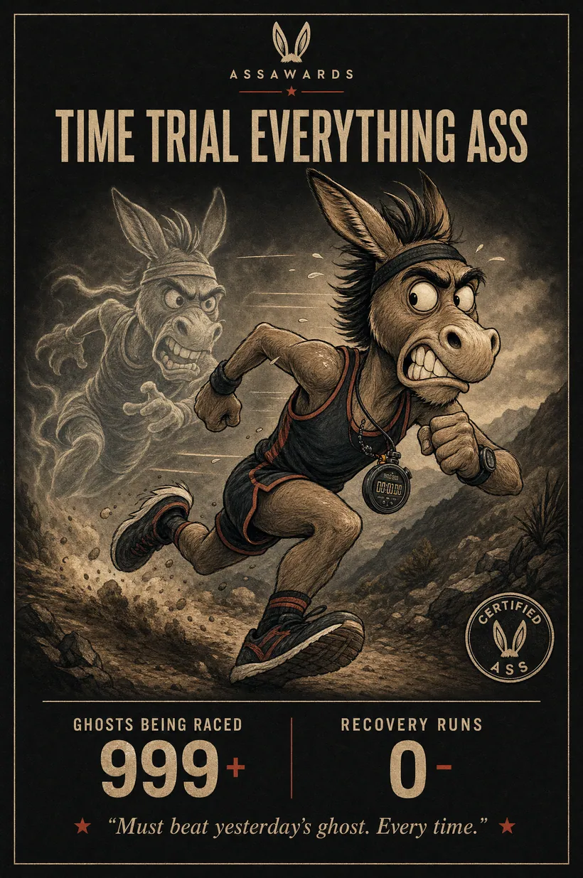 Time Trial Everything Ass certified ass award title card